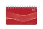 Mini-Querkalender PP-Einband rot 2018 - Tischkalender