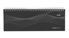 Tisch-Querkalender PP-Cover schwarz 2018
