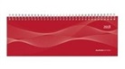 Tisch-Querkalender PP-Cover rot 2018