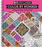 Brain Games, New Seasons, Publications International Ltd, Ltd Publications International - Brain Games - Color by Number: Stress-Free Coloring (Pink)