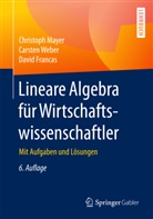 David Francas, Christop Mayer, Christoph Mayer, Carste Weber, Carsten Weber - Lineare Algebra für Wirtschaftswissenschaftler