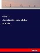 Immanuel Kant - I. Kant's Sämtliche kleine Schriften