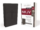 Thomas Nelson, Thomas Nelson - NKJV, Value Thinline Bible, Compact, Imitation Leather, Black, Red