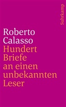 Roberto Calasso, Robert de Calatchi - Hundert Briefe an einen unbekannten Leser