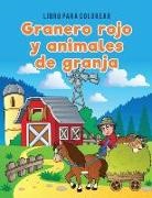Coloring Pages for Kids - Libro para colorear granero rojo y animales de granja