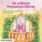 Hans  Christian Andersen, Ilse Bintig, Jacob Grimm, Wilhelm Grimm, Gerd Baltus, Juliane Koren - Die schönsten Prinzessinnen-Märchen, 1 Audio-CD (Hörbuch)