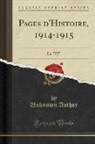 Unknown Author - Pages d'Histoire, 1914-1915