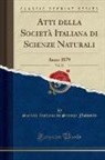 Società Italiana Di Scienze Naturali - Atti della Società Italiana di Scienze Naturali, Vol. 22