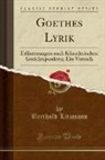 Berthold Litzmann - Goethes Lyrik