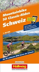 Collecif, Christian Steiner, Hallwag Kümmerly+Frey AG, Hallwa Kümmerly+Frey AG - Mountainbike: 50 Classic-Rides: Schweiz   1:60 000