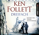 Ken Follett, Volker Lechtenbrink - Dreifach, 6 Audio-CDs (Audiolibro)