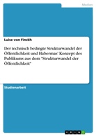 Luise von Finckh, Luise von Finckh - Der technisch bedingte Strukturwandel der Öffentlichkeit und Habermas' Konzept des Publikums aus dem "Strukturwandel der Öffentlichkeit"