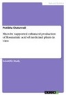 Pratibha Chaturvedi - Microbe supported enhanced production of Rosmarinic acid of medicinal plants in vitro
