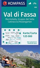 KOMPASS-Karte GmbH, KOMPASS-Karten GmbH, KOMPASS-Karten GmbH - KOMPASS Wanderkarte 686 Val di Fassa, Marmolada, Gruppo del Sella, Catinaccio/Rosengarten 1:25.000