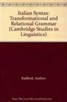 Radford Andrew Radford, Andrew Radford - Italian Syntax