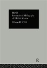 International Committee for Social Science Information and Documentation, International Committee for Social Sciences Documentation - IBSS: Political Science: 1960 Volume 9