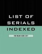 U. S. National Library of Medicine, Tbd, U.s. National Library of Medicine, U S National Library of Medicine, U. S. National Library of Medicine, U.s. National Library of Medicine - List of Serials Indexed for Online Users 2017
