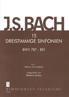 Johann Sebastian Bach - 15 dreistimmige Sinfonien BWV 787-801, Gitarre und Cembalo