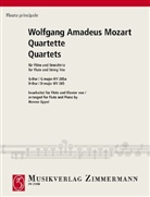 Wolfgang Amadeus Mozart - Quartette G-Dur KV 285a / D-Dur KV 285, für Flöte und Streichtrio, Klavierauszug