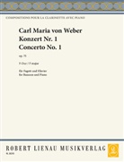 Carl Maria Von Weber - Konzert F-Dur op. 75, Fagott und Orchester, Klavierauszug