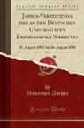 Unknown Author - Jahres-Verzeichniss der an den Deutschen Universitäten Erschienenen Schriften, Vol. 1
