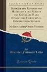 Alexander Ferdinand Luther - Beiträge zur Kenntnis von Muskulatur und Skelett des Kopfes des Haies Stegostoma Tigrinum Gm. Und der Holocephalen