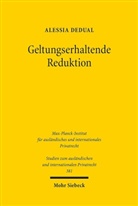 Alessia Dedual - Geltungserhaltende Reduktion
