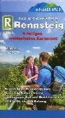Kartographische Kommunale Verlagsgesellschaft mbH, Kartographisch Kommunale Verlagsgesellschaft mb, Kartographische Kommunale Verlagsgesellschaft mb - KKV Rad- und Wanderkarte Rennsteig, 4 Bl.