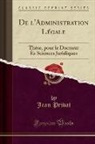 Jean Privat - De l'Administration Légale