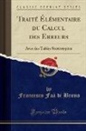 Francesco Faà Di Bruno - Traité Élémentaire du Calcul des Erreurs
