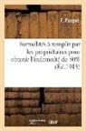 Poupet-F - Formalites a remplir par les