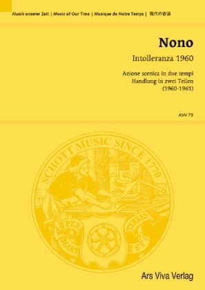 Luigi Nono - Intolleranza 1960 - Handlung in 2 Teilen. Soli und Orchester. Studienpartitur.