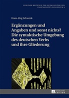 Hans-Jörg Schwenk, Janusz Golec - Ergänzungen und Angaben und sonst nichts? Die syntaktische Umgebung des deutschen Verbs und ihre Gliederung