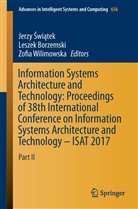 Jerzy ¿Wi¿Tek, Lesze Borzemski, Leszek Borzemski, Jerzy Swiatek, Jerzy Świątek, Zofia Wilimowska - Information Systems Architecture and Technology: Proceedings of 38th International Conference on Information Systems Architecture and Technology - ISAT 2017