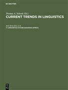 Jack Berry, Thomas A. Sebeok, Thomas Albert Sebeok - Linguistics in Sub-Saharan Africa