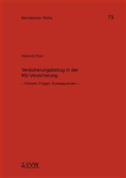 Heinrich Klein, Helmut Kollhosser - Versicherungsbetrug in der Kfz-Versicherung
