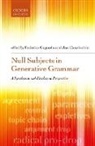 Federica (Contract Lecturer in German Lin Cognola, Federica (EDT)/ Casalicchio Cognola, Jan Casalicchio, Jan (Post-Doctoral Researcher Casalicchio, Federica Cognola, Federica (Contract Lecturer in German Linguistics Cognola... - Null Subjects in Generative Grammar