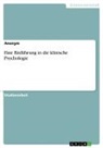 Anonym, Anonymous - Eine Einführung in die klinische Psychologie