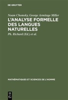 Noam Chomsky, George Armitage Miller, Ph. Richard, N. Ruwet - L'analyse formelle des langues naturelles