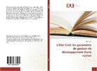 Baba Diop - L'État Civil: Un paramètre de gestion de développement d'une nation