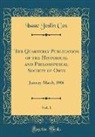 Isaac Joslin Cox - The Quarterly Publication of the Historical and Philosophical Society of Ohio, Vol. 1