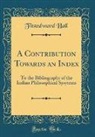 Fitzedward Hall - A Contribution Towards an Index