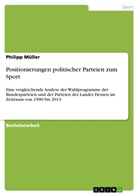 Philipp Müller - Positionierungen politischer Parteien zum Sport