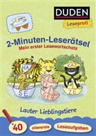 Ulrik Holzwarth-Raether, Ulrike Holzwarth-Raether, Ute Müller-Wolfangel, Sandra Reckers - Duden Leseprofi - 2-Minuten-Leserätsel: Mein erster Lesewortschatz. Lauter Lieblingstiere