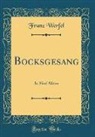 Franz Werfel - Bocksgesang