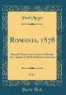 Paul Meyer - Romania, 1878, Vol. 7