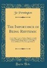 Jo Pennington - The Importance of Being Rhythmic