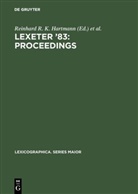 Reinhard R. K. Hartmann, LEXeter, LEXeter &lt;1983, LEXeter &lt;1983, Exeter&gt; LEXeter &lt;1983, Reinhar R K Hartmann... - LEXeter '83: proceedings