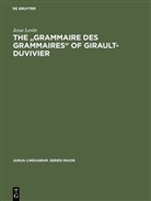 Jesse Levitt - The "Grammaire des grammaires" of Girault-Duvivier