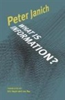 Peter Janich, Peter/ Hayot Janich - What Is Information?